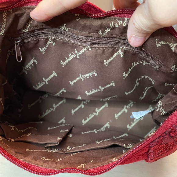 NWT Isabella’s Journey red tapestry bag - Picture 7 of 15